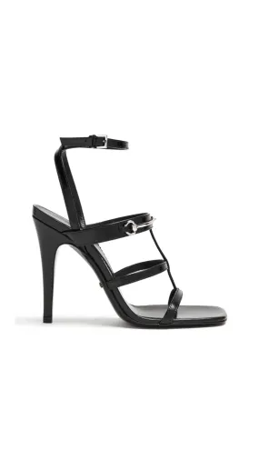 Black Horsebit Sandals