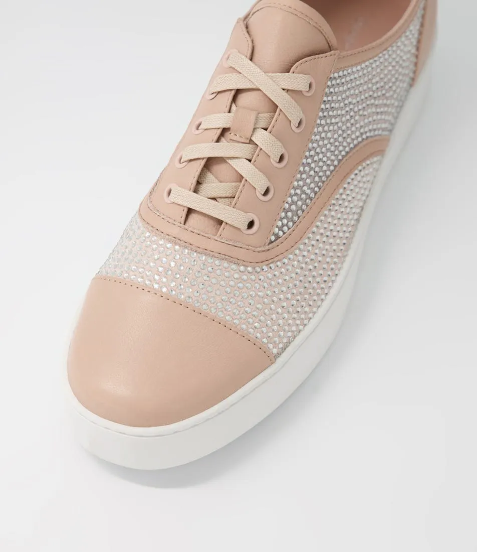 DJANGO & JULIETTE Laider Rose Leather Mesh Sneakers