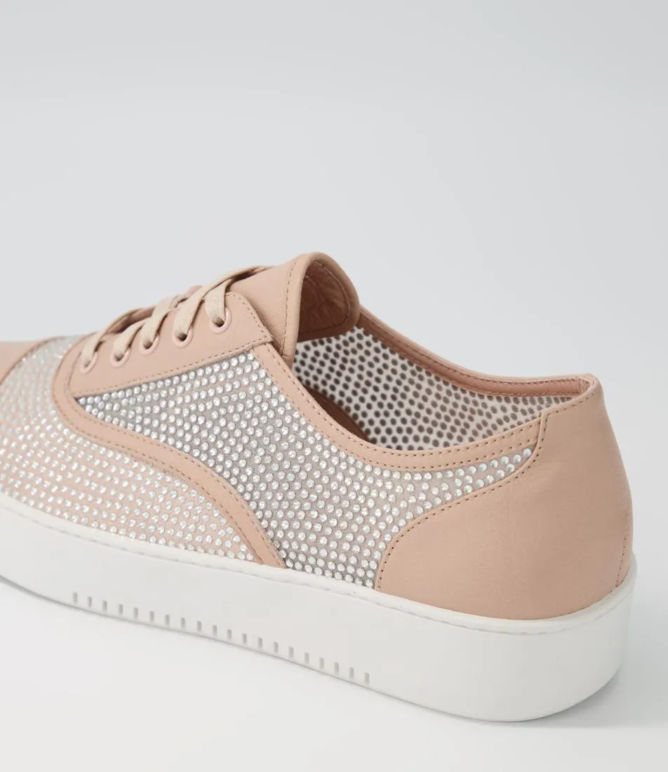 DJANGO & JULIETTE Laider Rose Leather Mesh Sneakers