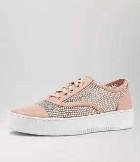 DJANGO & JULIETTE Laider Rose Leather Mesh Sneakers