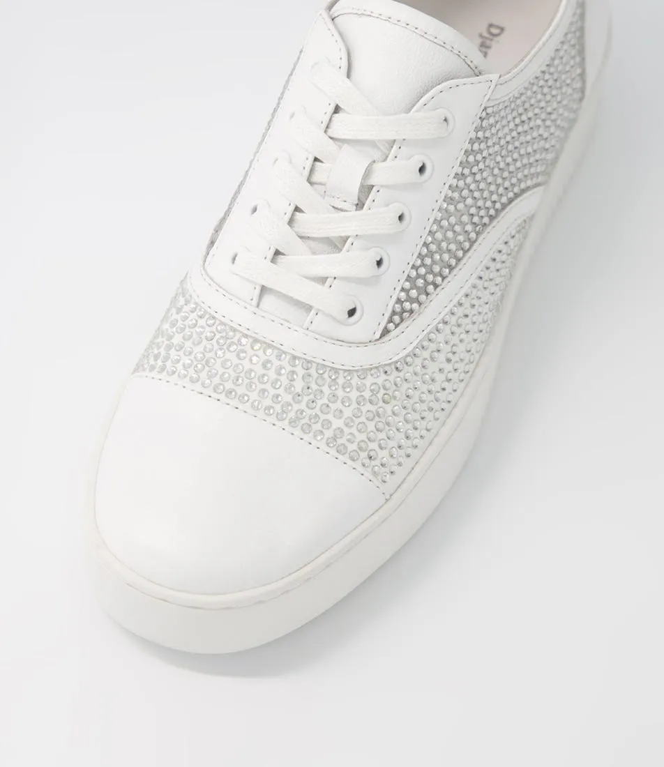 DJANGO & JULIETTE Laider White Leather Mesh Sneakers