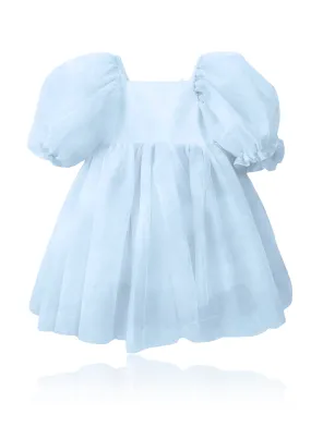 Blue Clouds Babydoll Puff Dress