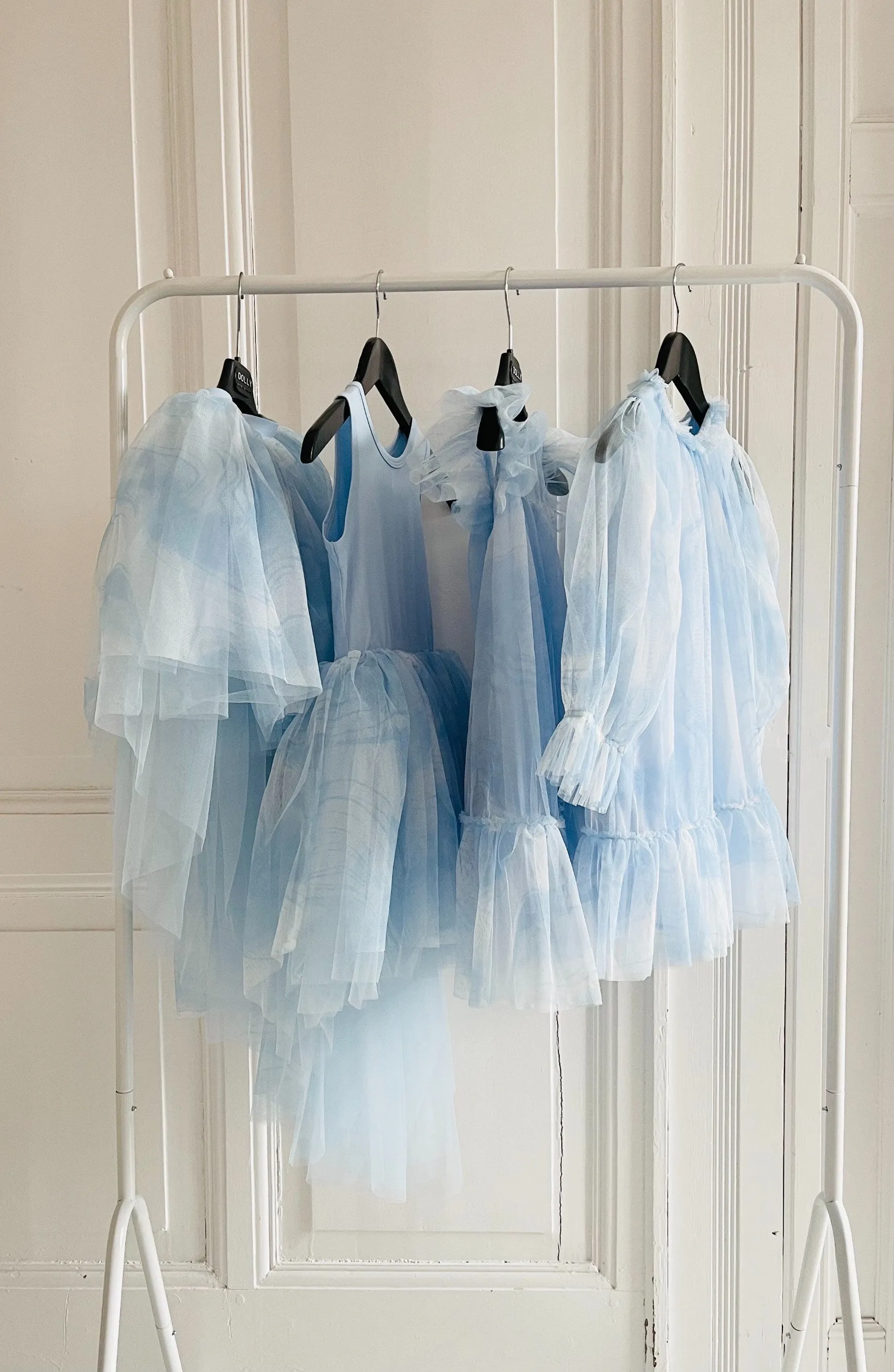 Blue Clouds Babydoll Puff Dress