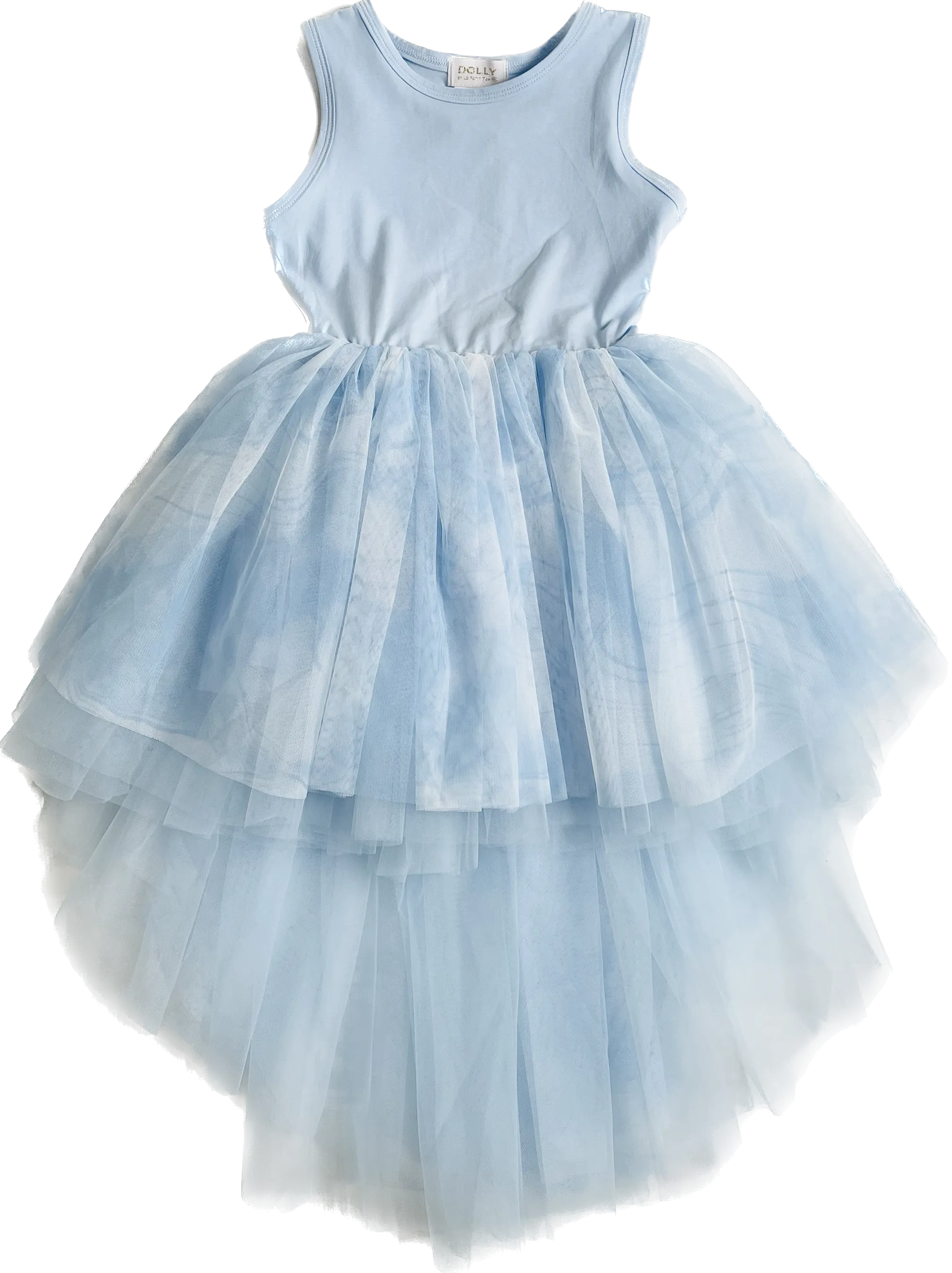 Blue Clouds Sky High-Low Tutu Dress