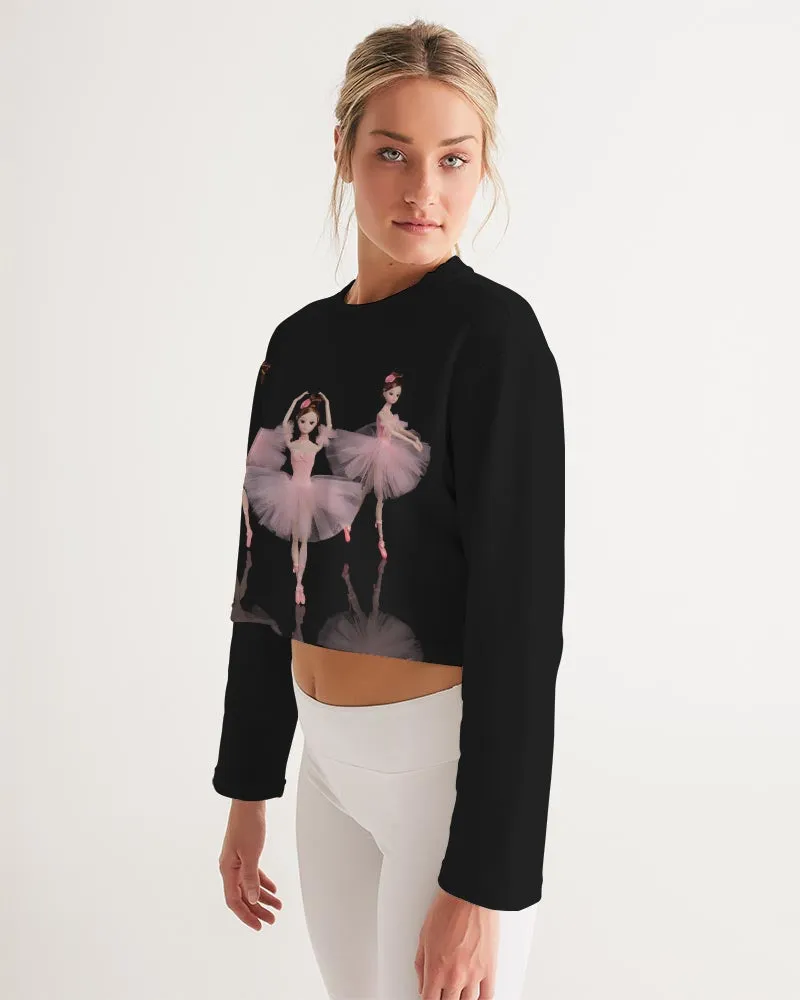 Pink Ballerina Dolls Cropped Sweatshirt