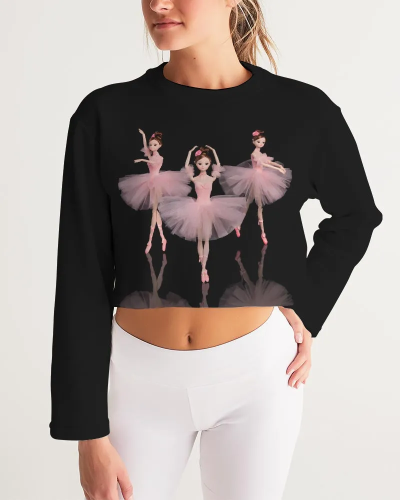 Pink Ballerina Dolls Cropped Sweatshirt