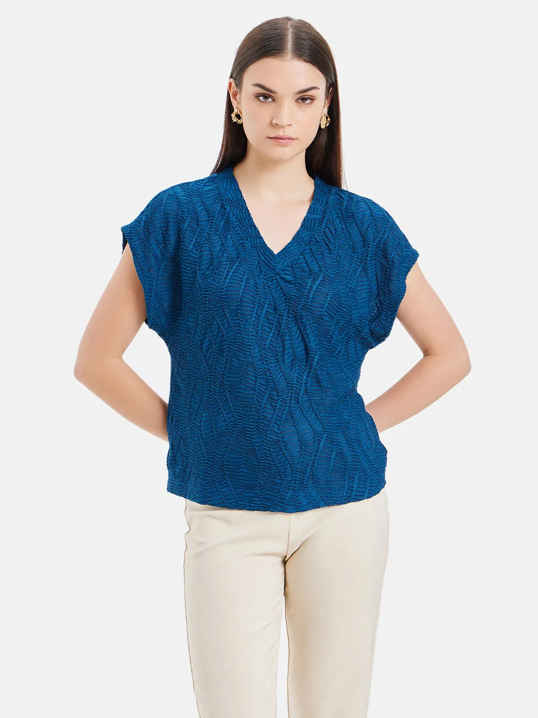 Textured Top Dorothy Half Sleeves