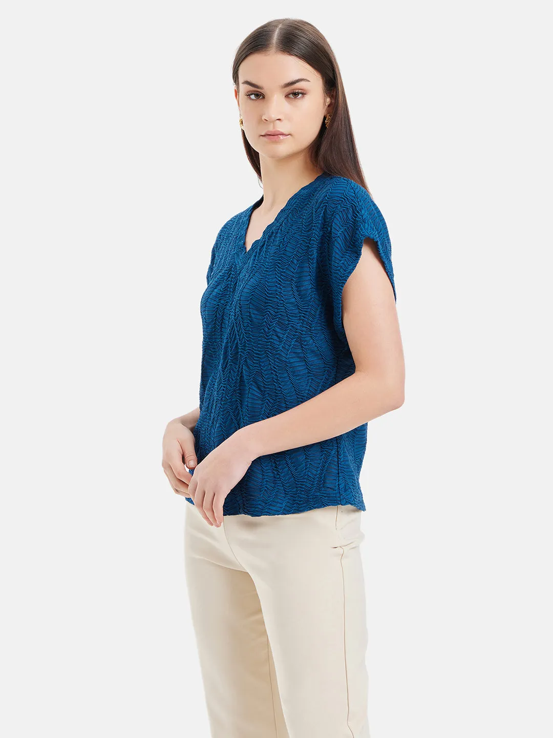 Textured Top Dorothy Half Sleeves