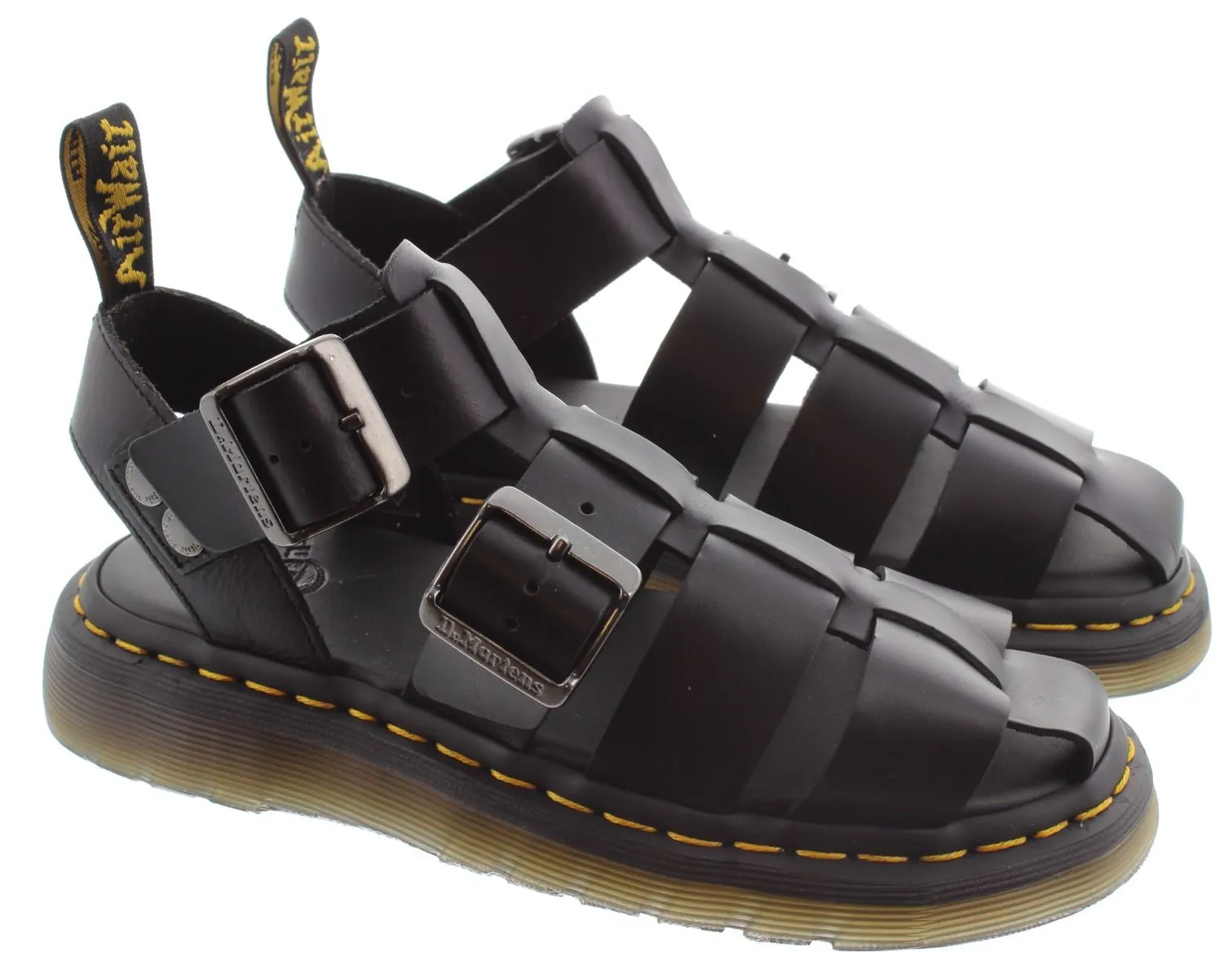 DR MARTENS Ladies Black Garin Fisherman Sandals