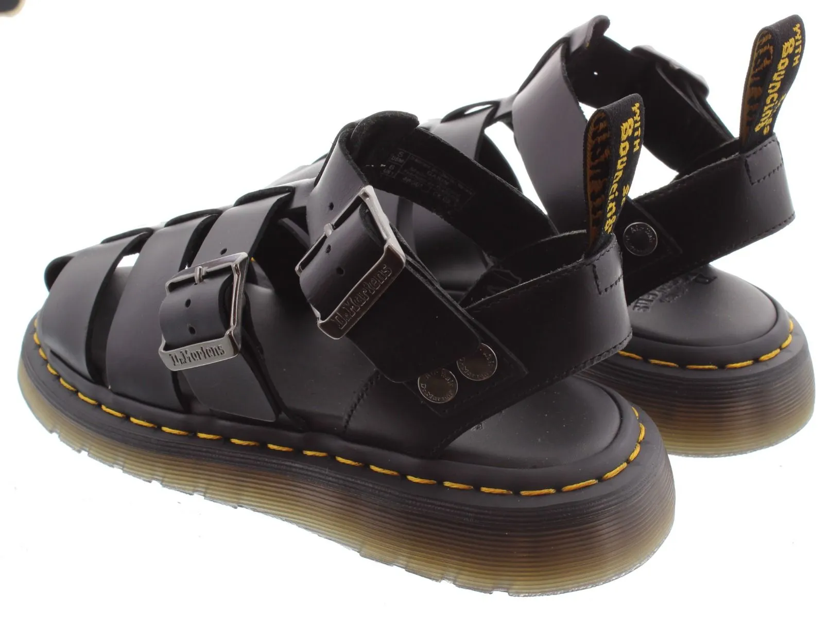 DR MARTENS Ladies Black Garin Fisherman Sandals