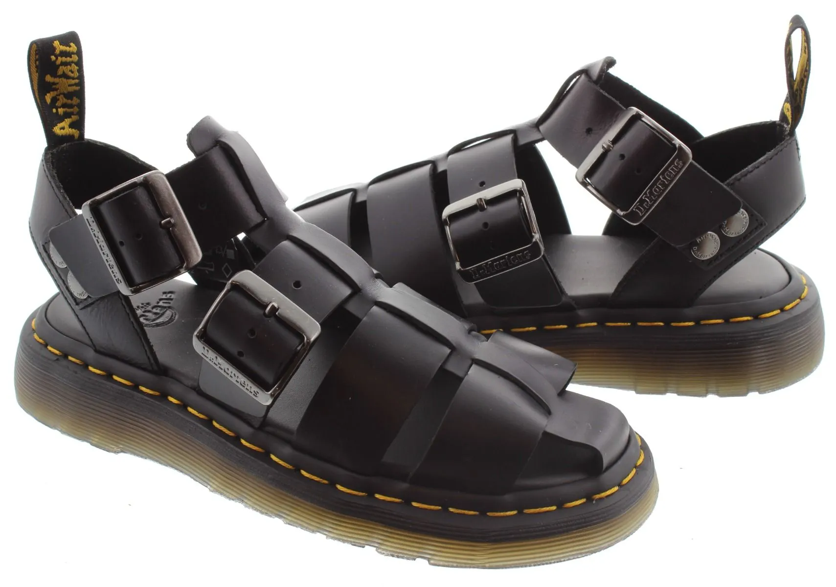 DR MARTENS Ladies Black Garin Fisherman Sandals