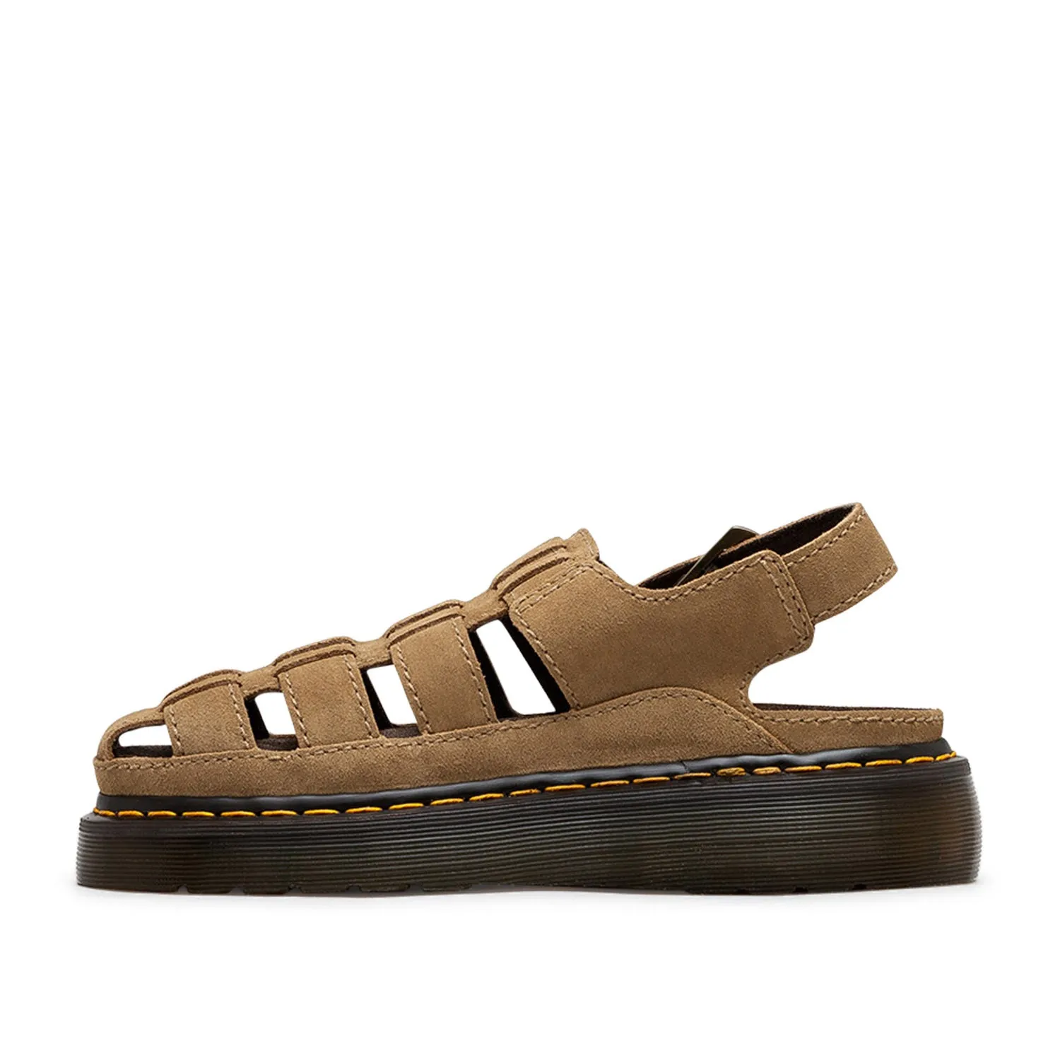 Dr. Martens Wrenlie Bronx Suede Fisherman Sandals in Beige