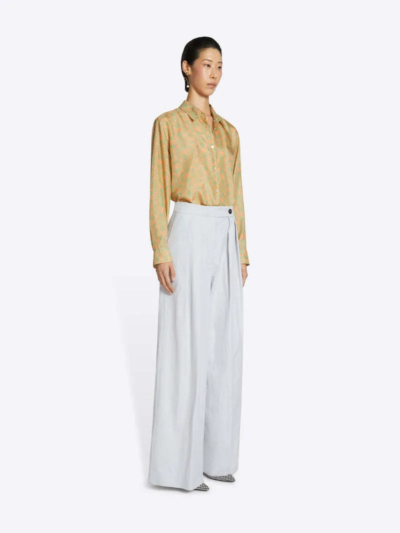 Elegant Silk Front Button Long Sleeve by Dries Van Noten