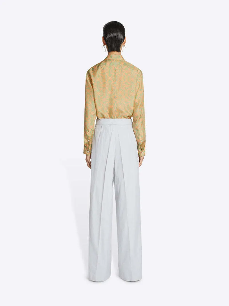 Elegant Silk Front Button Long Sleeve by Dries Van Noten