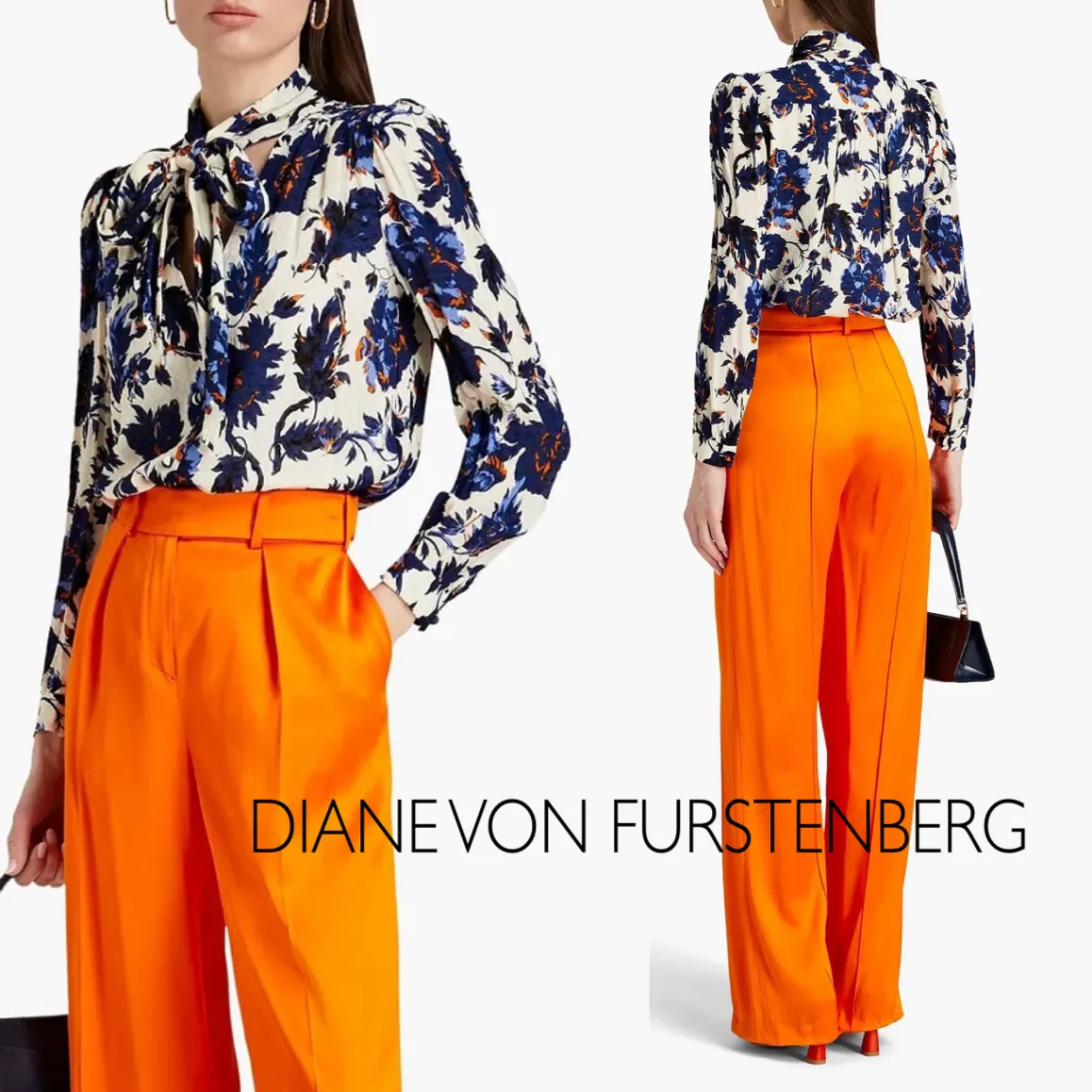 Floral Long Sleeves Party Style Blouse by DIANE von FURSTENBERG