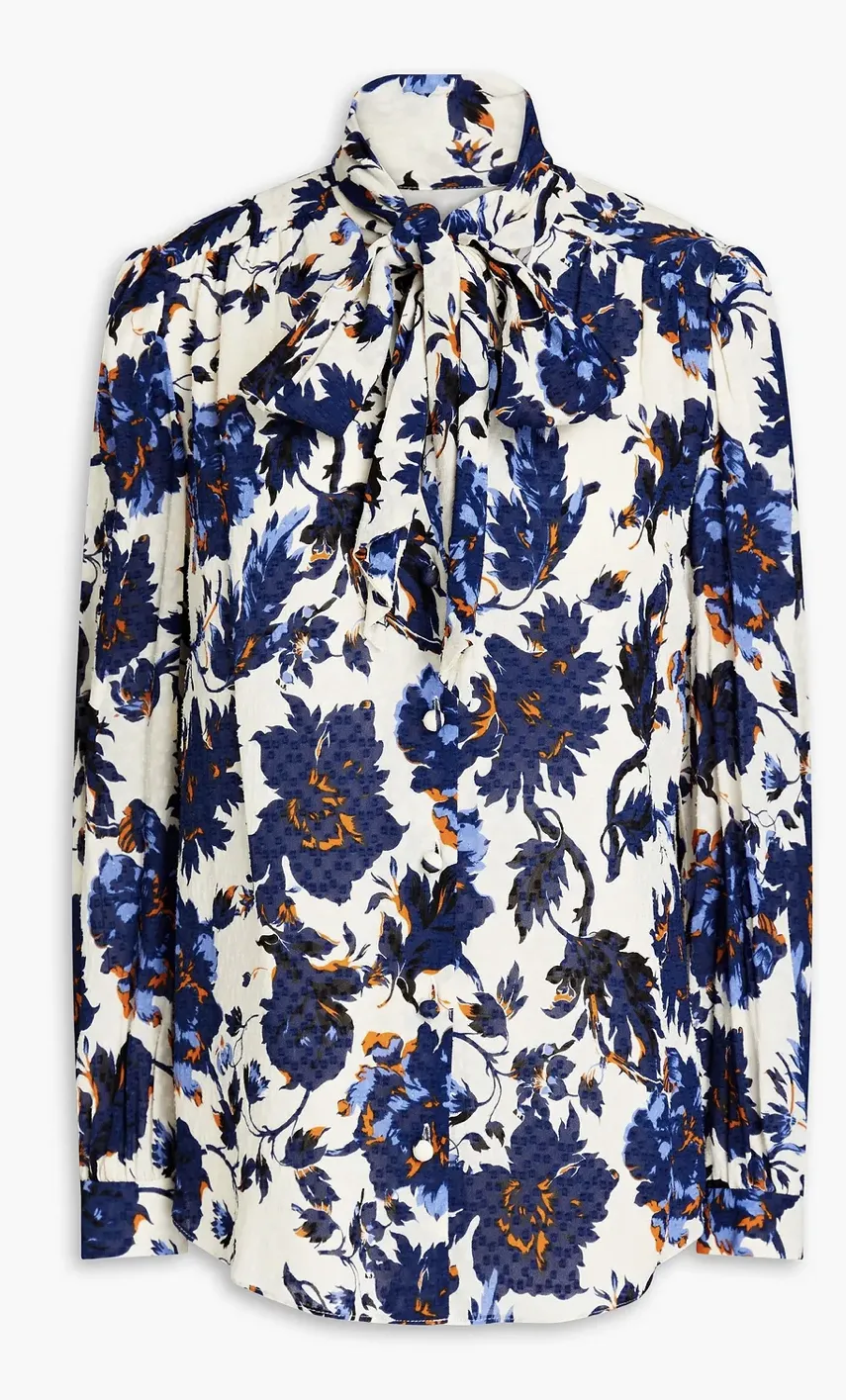 Floral Long Sleeves Party Style Blouse by DIANE von FURSTENBERG