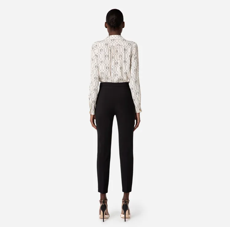 ELISABETTA FRANCHI Long Sleeves Elegant Party Office Top