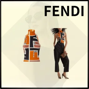 FENDI Logo Tanks and Camisoles