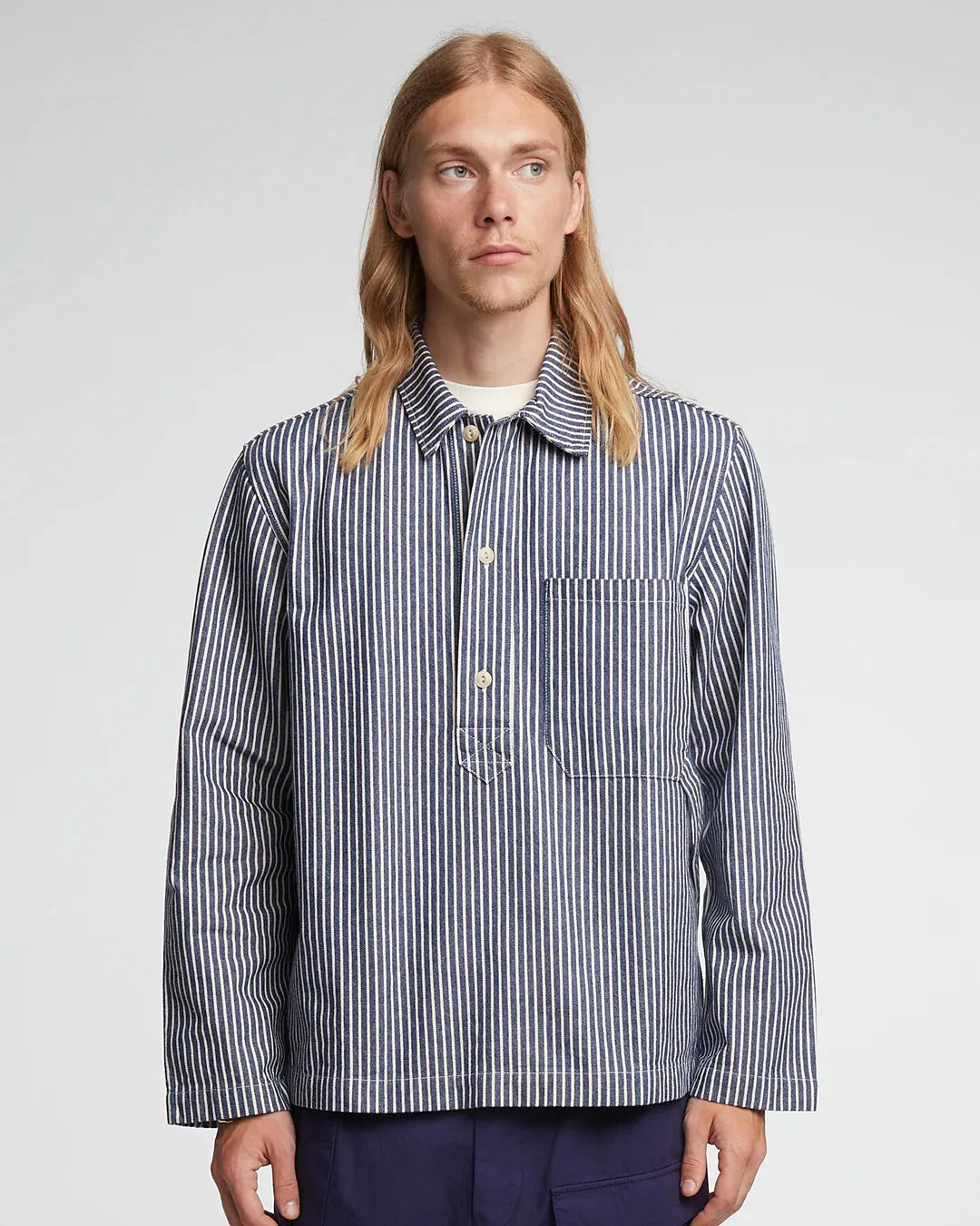 EAT DUST Striped Fisherman Shirt