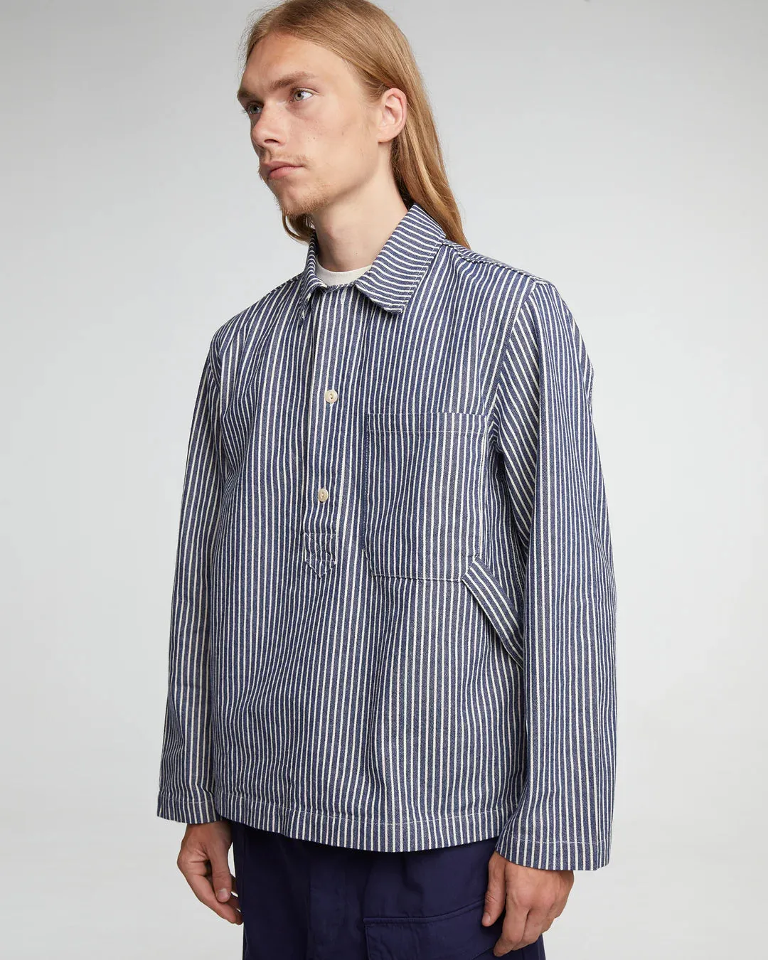 EAT DUST Striped Fisherman Shirt