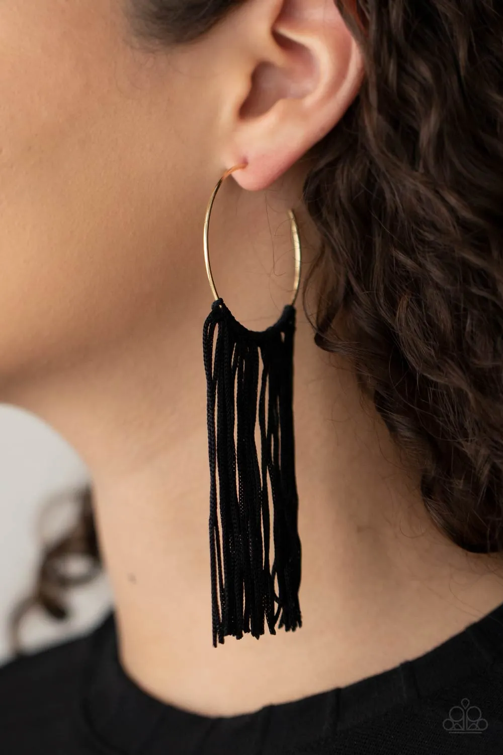 Gold Flauntable Fringe Earring