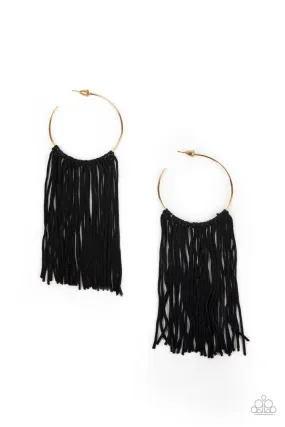 Gold Flauntable Fringe Earring