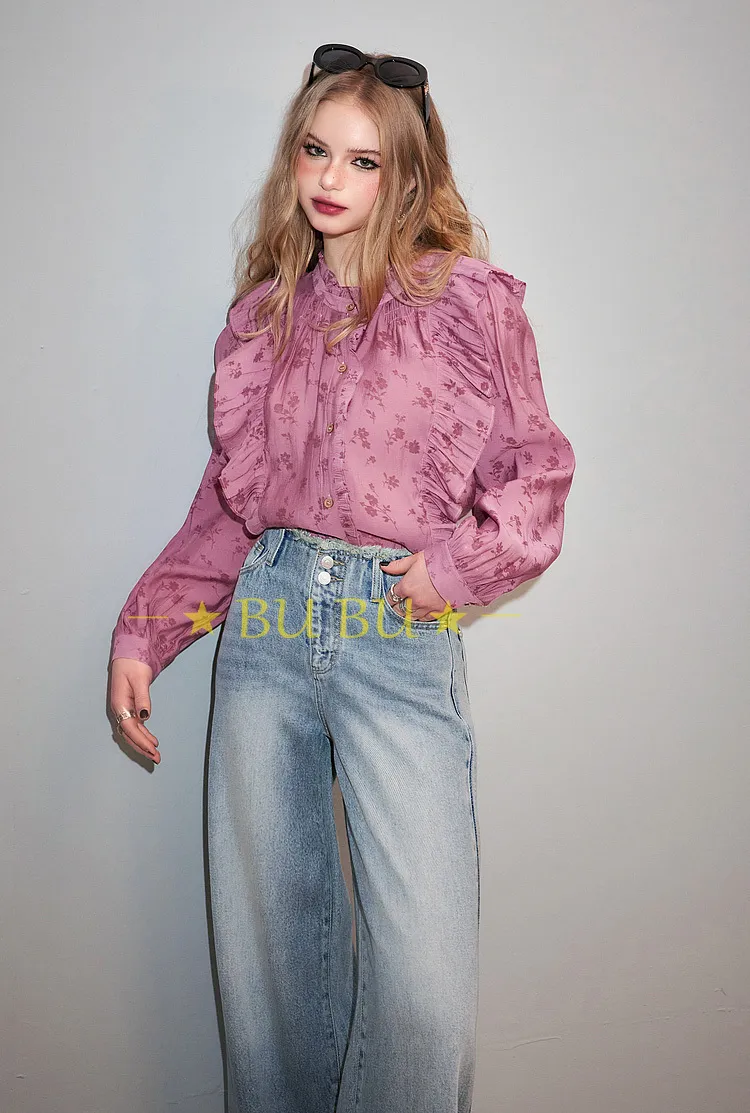 Floral Chiffon Casual Blouse by ELF SACK