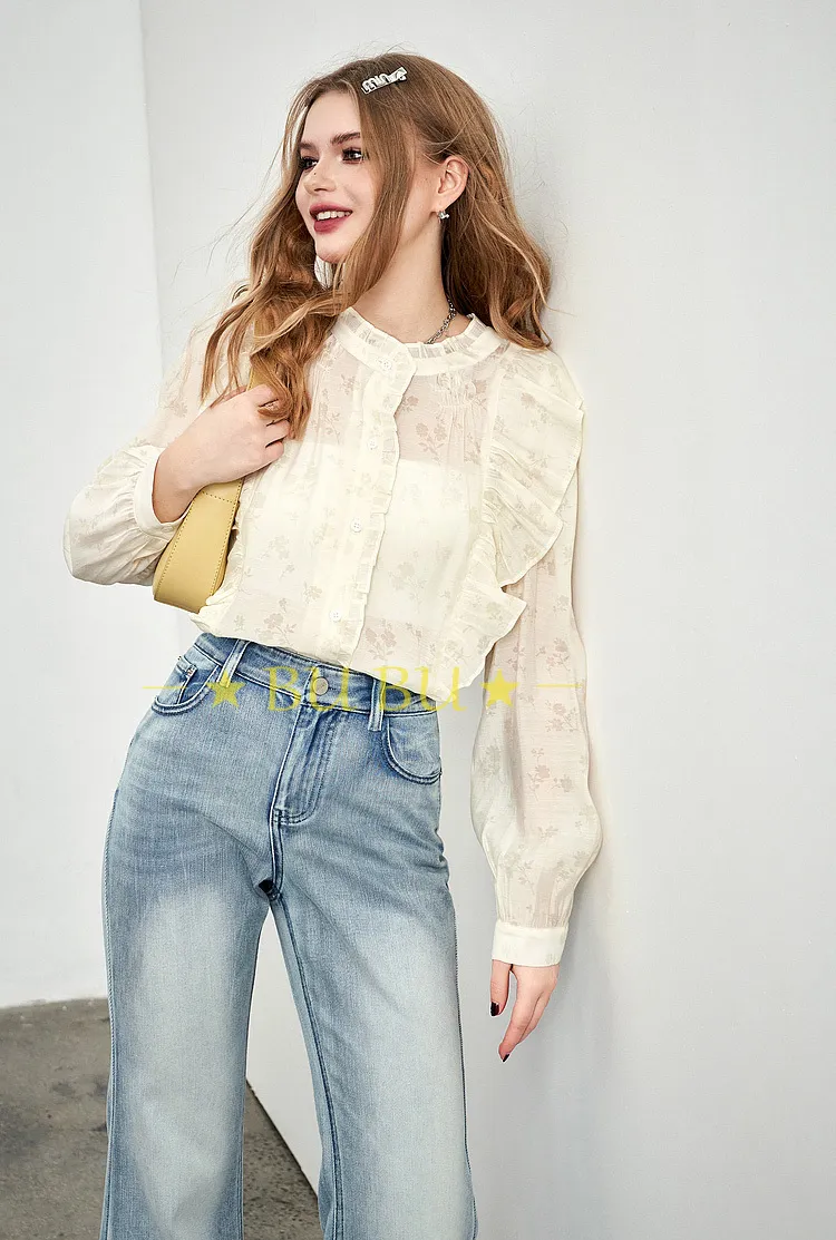 Floral Chiffon Casual Blouse by ELF SACK