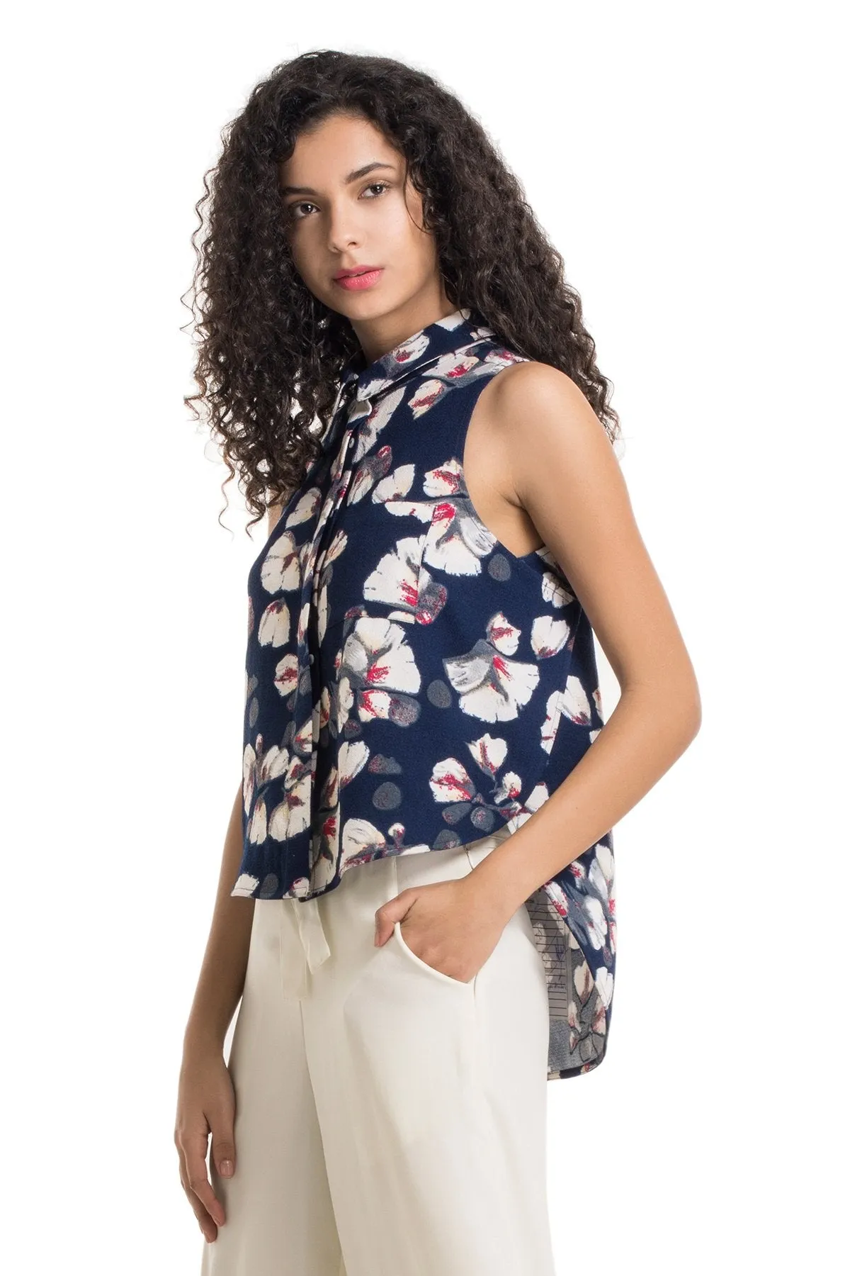 Floral Wrap Blouse