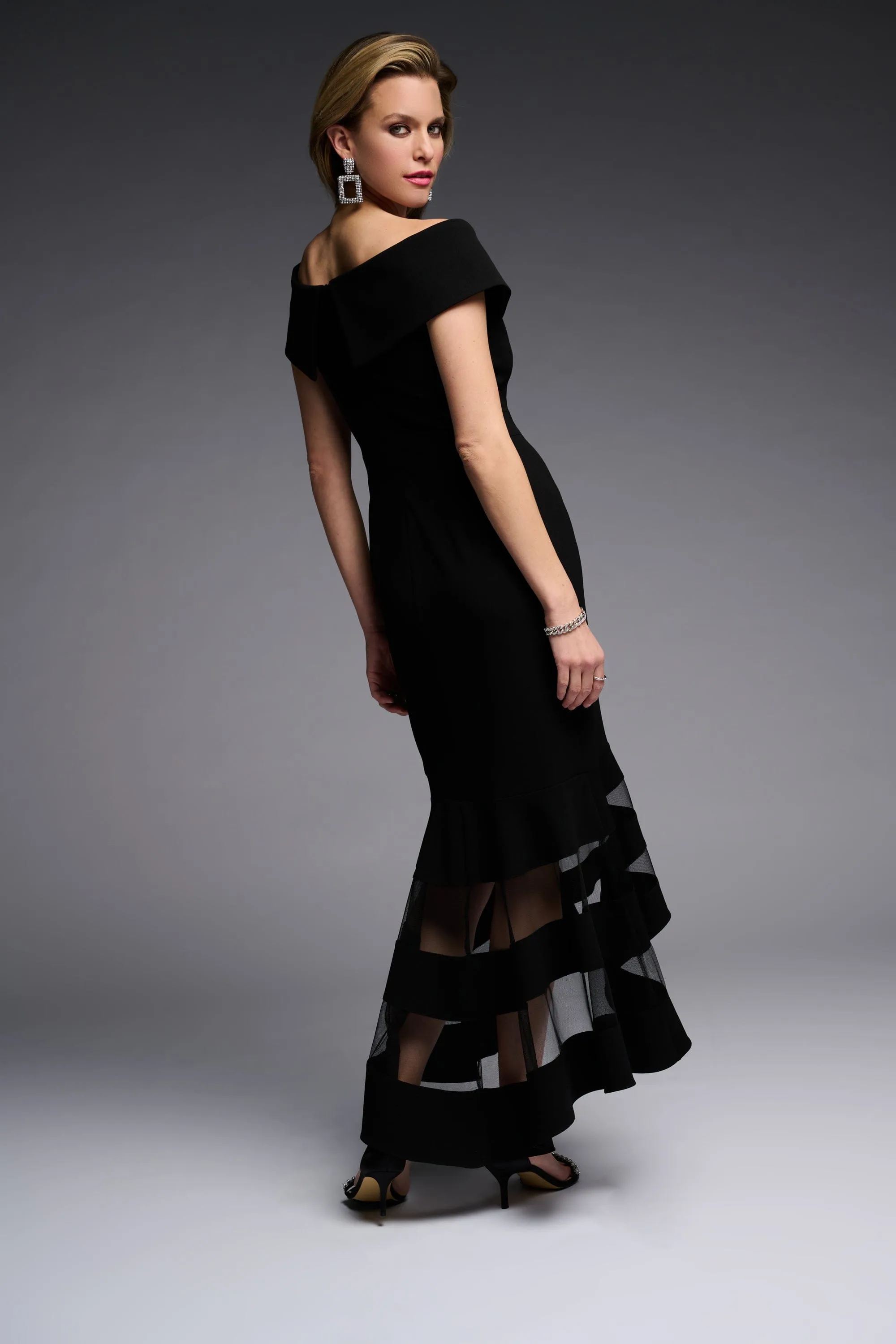 Formal Dress - 223743 with Cascade Hem by Joseph Ribkoff