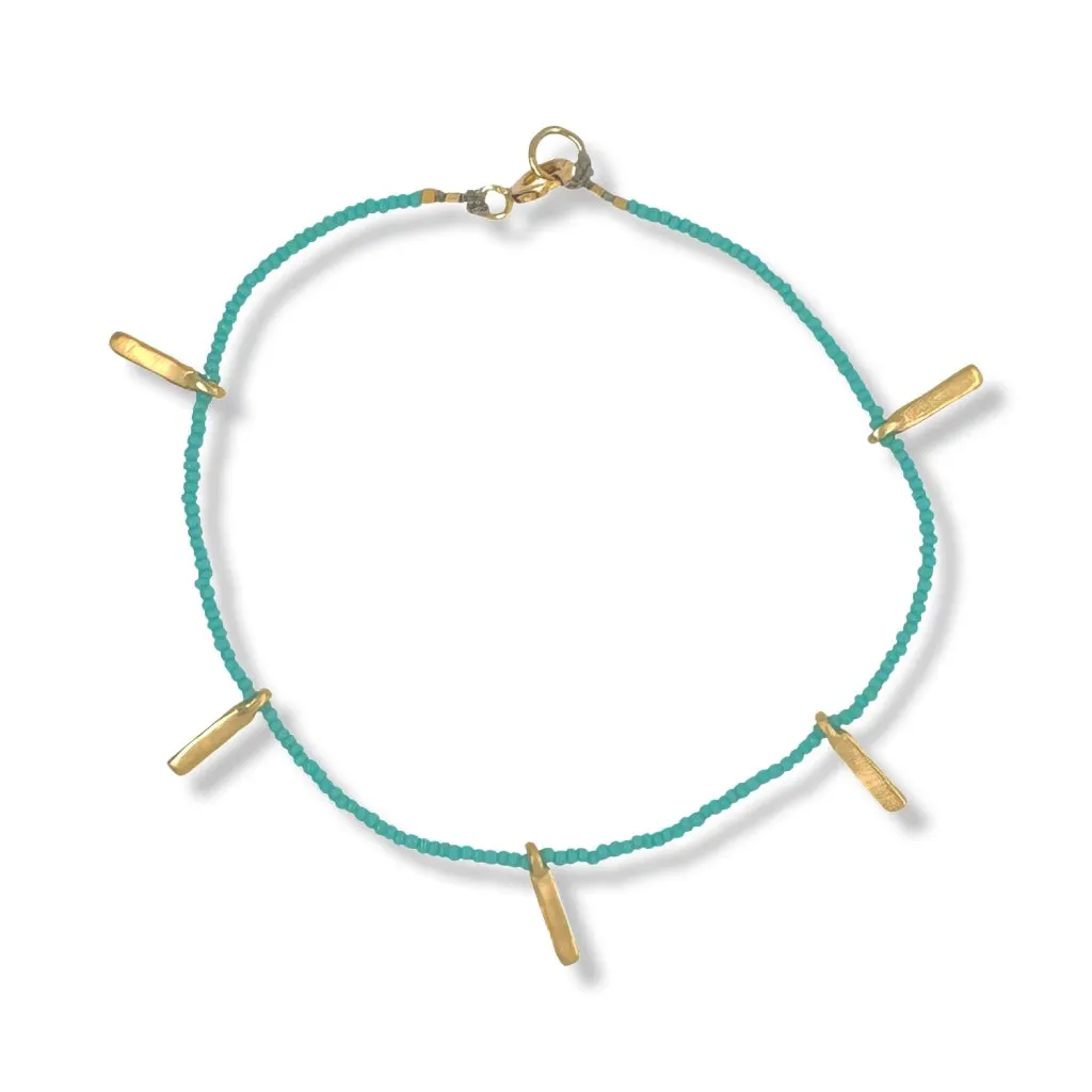 Fringe Bracelet on Turquoise Beads