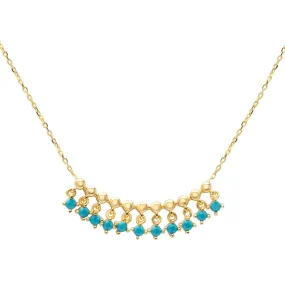 Trendy Turquoise Fringe Neckpiece