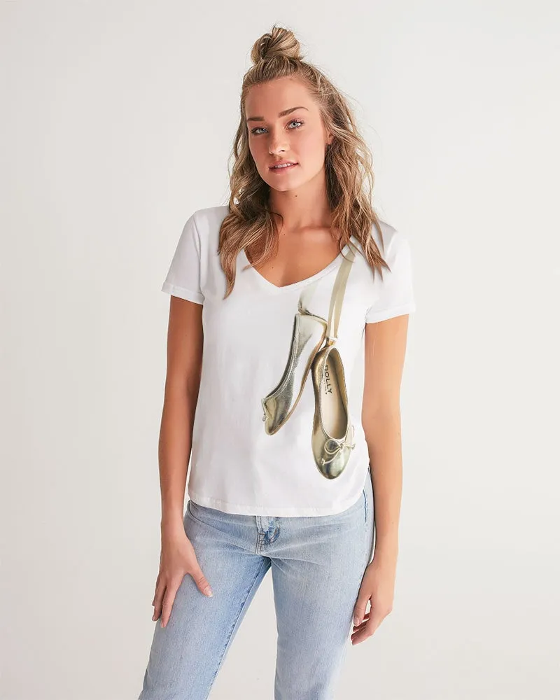 Gold V-Neck Tee