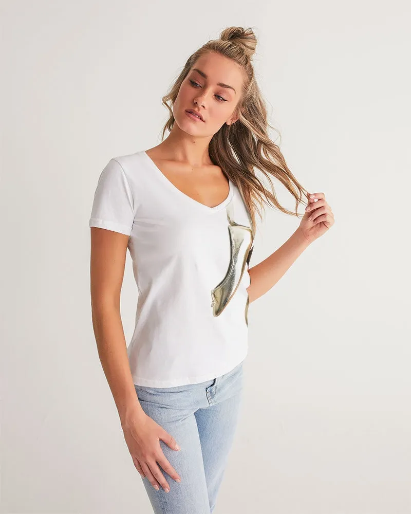 Gold V-Neck Tee