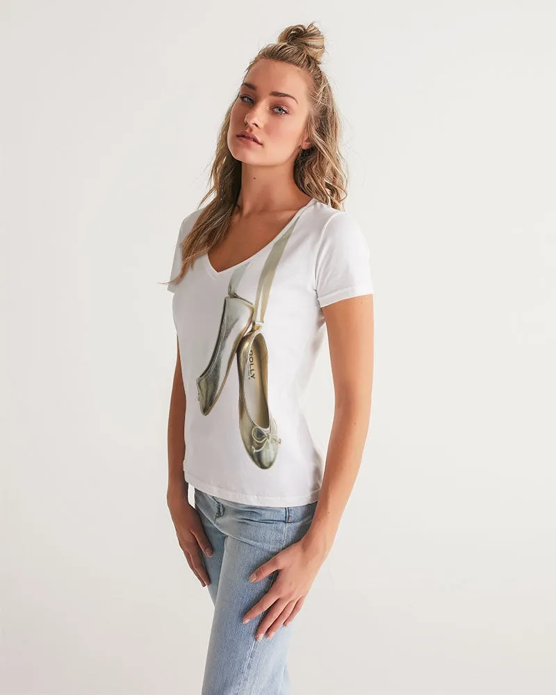 Gold V-Neck Tee