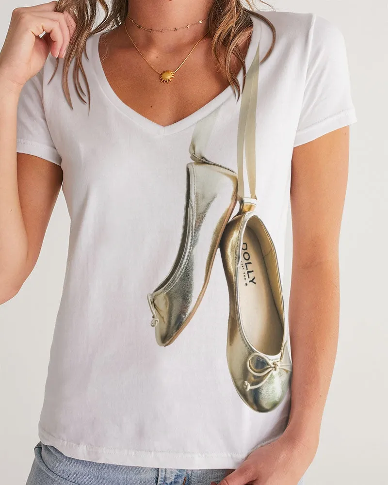 Gold V-Neck Tee