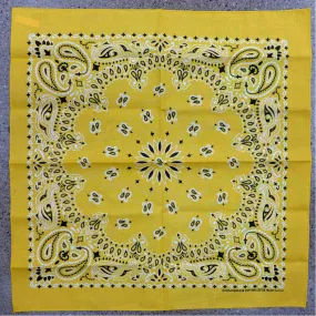 Gold Paisley Square Bandana