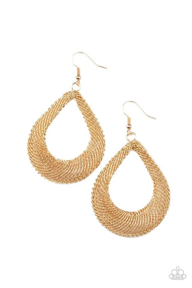 Gold Paparazzi Earring