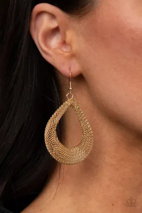 Gold Paparazzi Earring