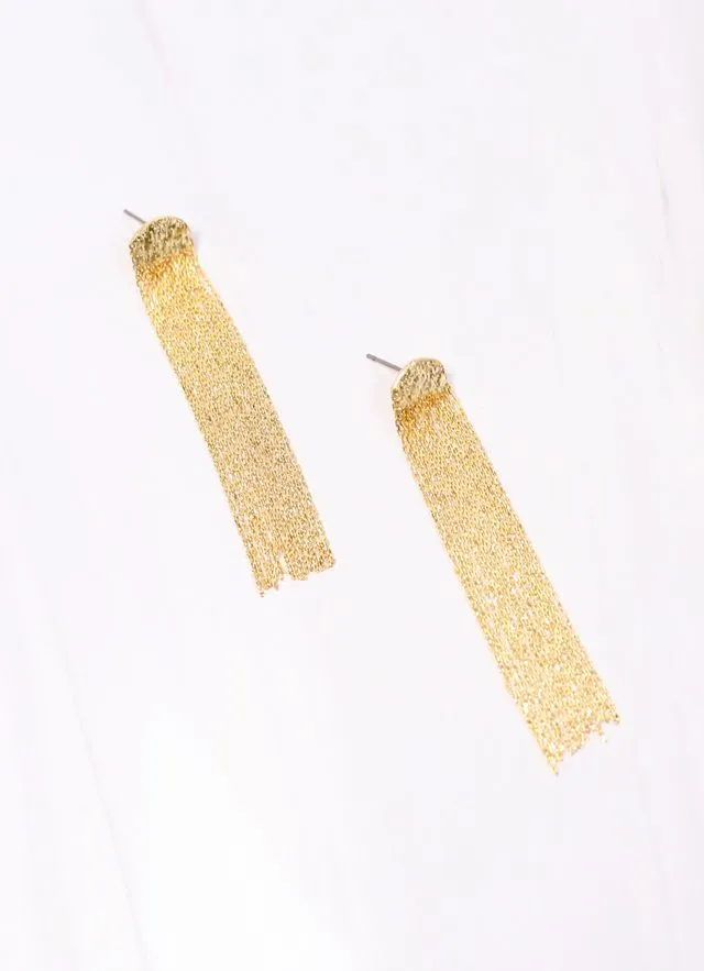 Gold Bridget Fringe Earring