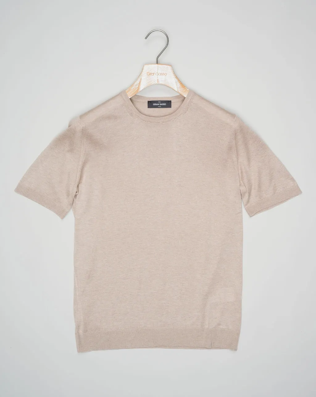 Gran Sasso Light Grey Silk Knit Tee