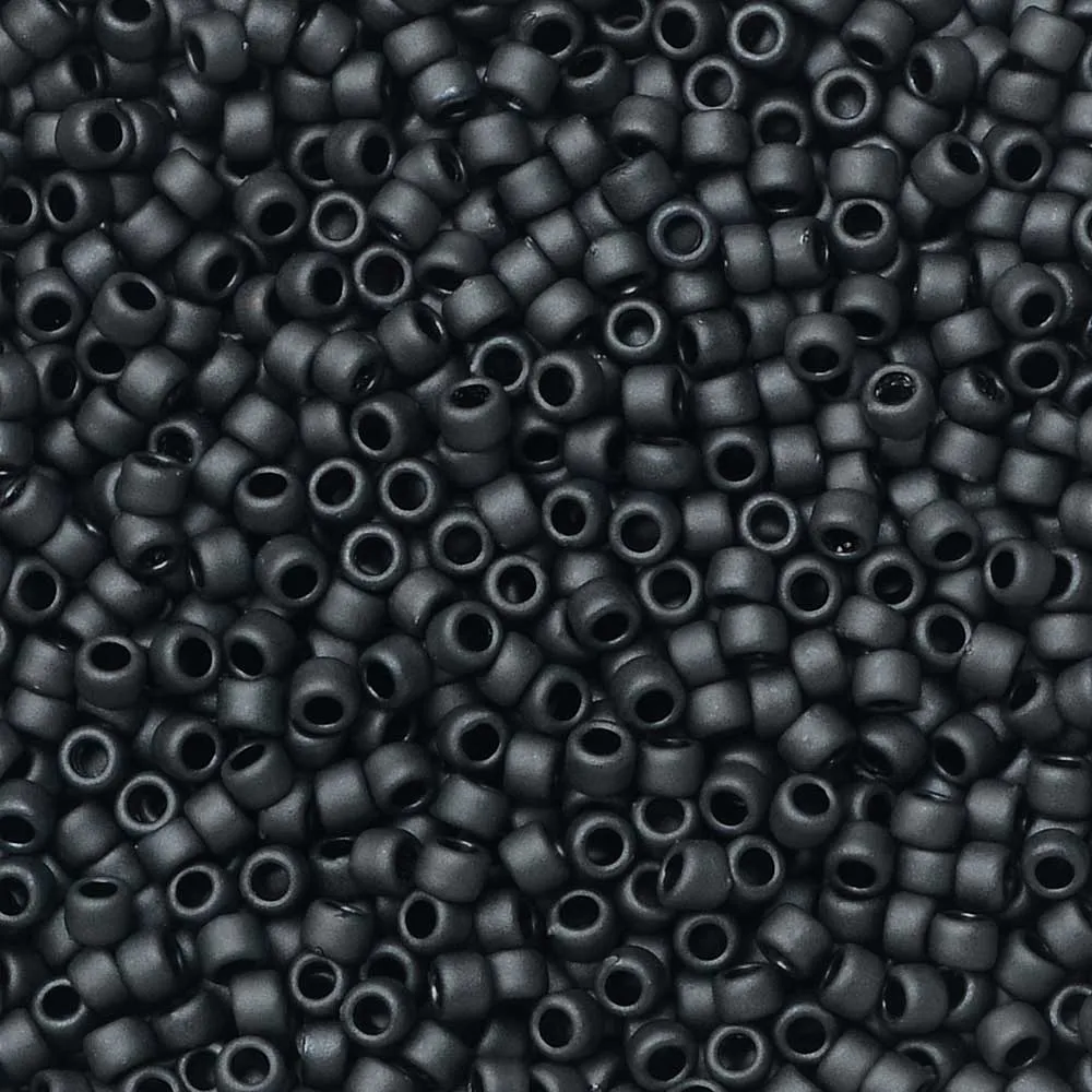 Seed Beads, Round 15/0 #611 'Matte Opaque Gray' (8 Grams)