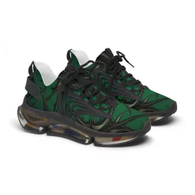 Green and Black Themed Women's Mesh Sneakers - Thorn Design TB-000004