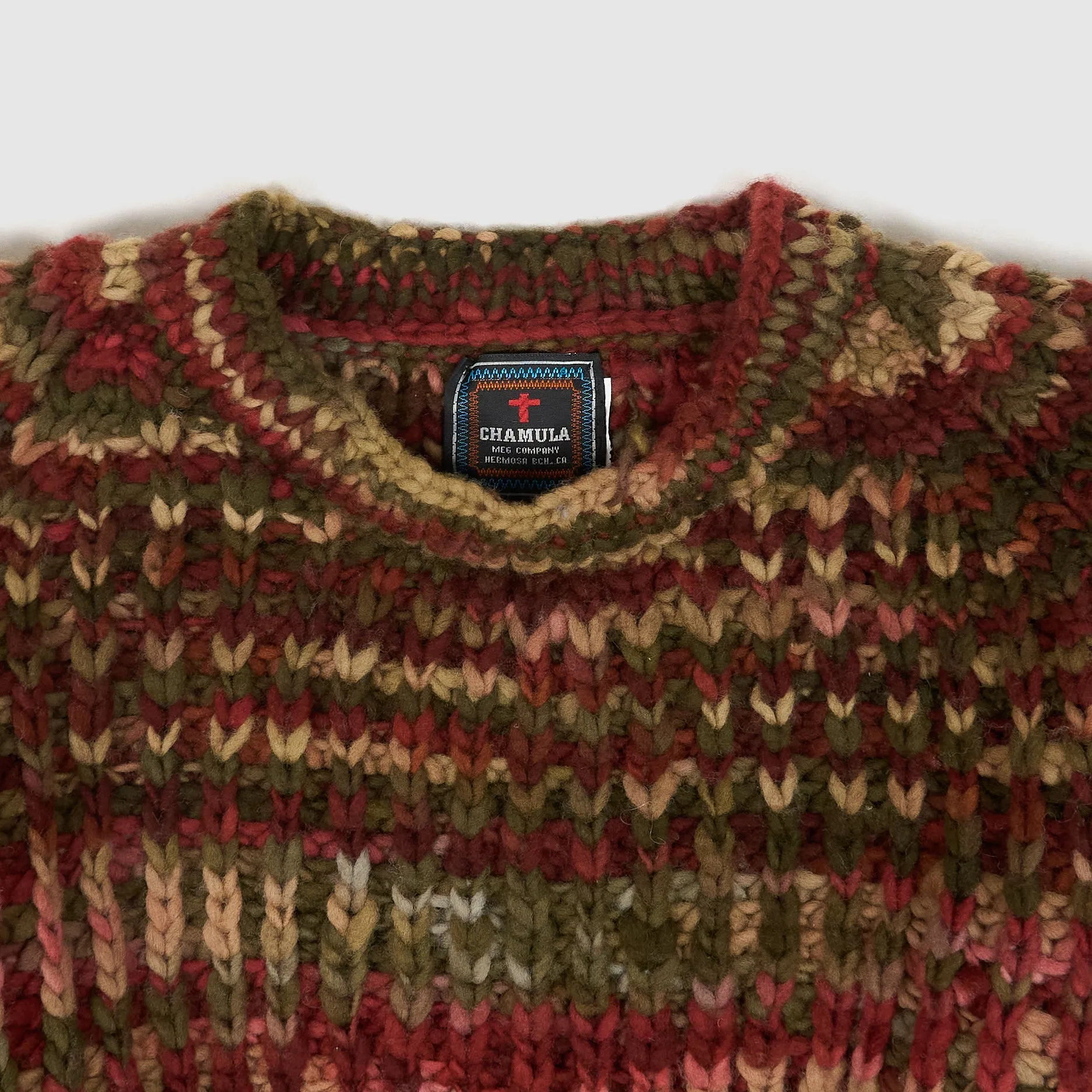 Hand-Knit Crew Neck Pullover by Chamula