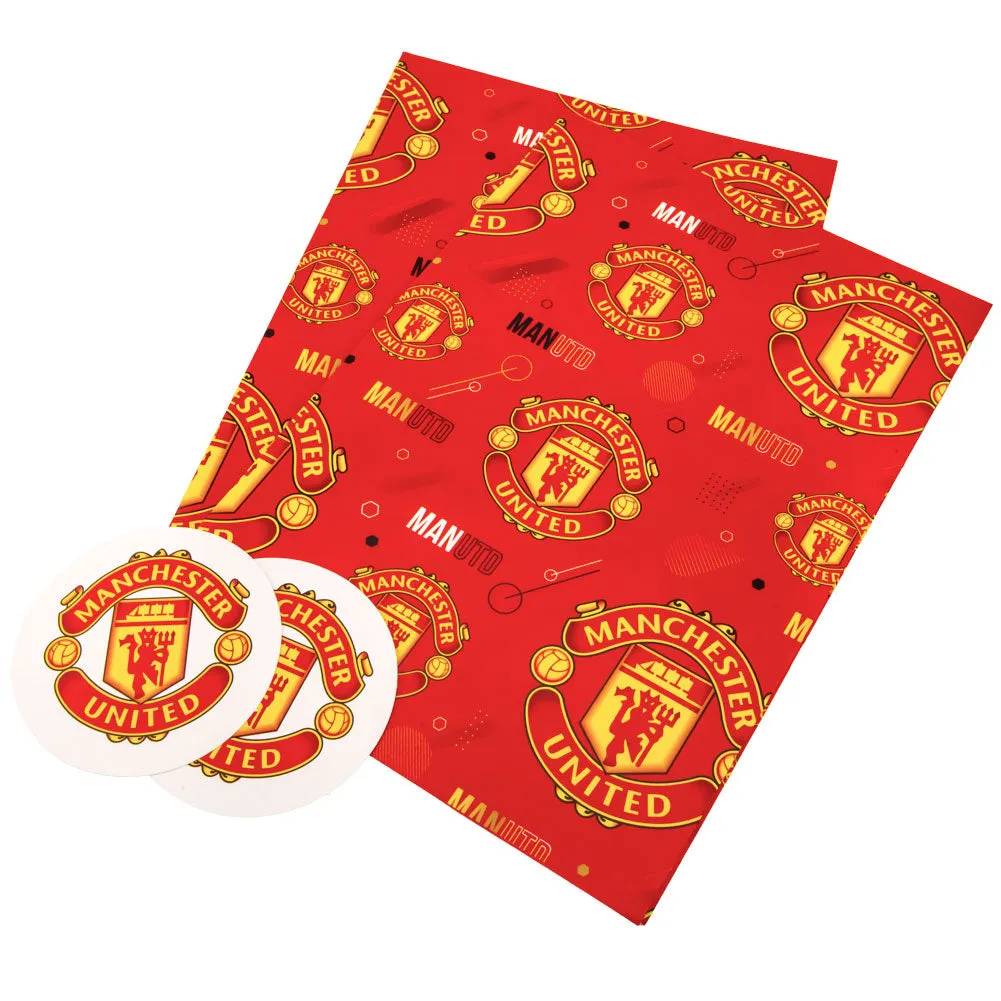 Manchester United FC Gift Wrap with Text