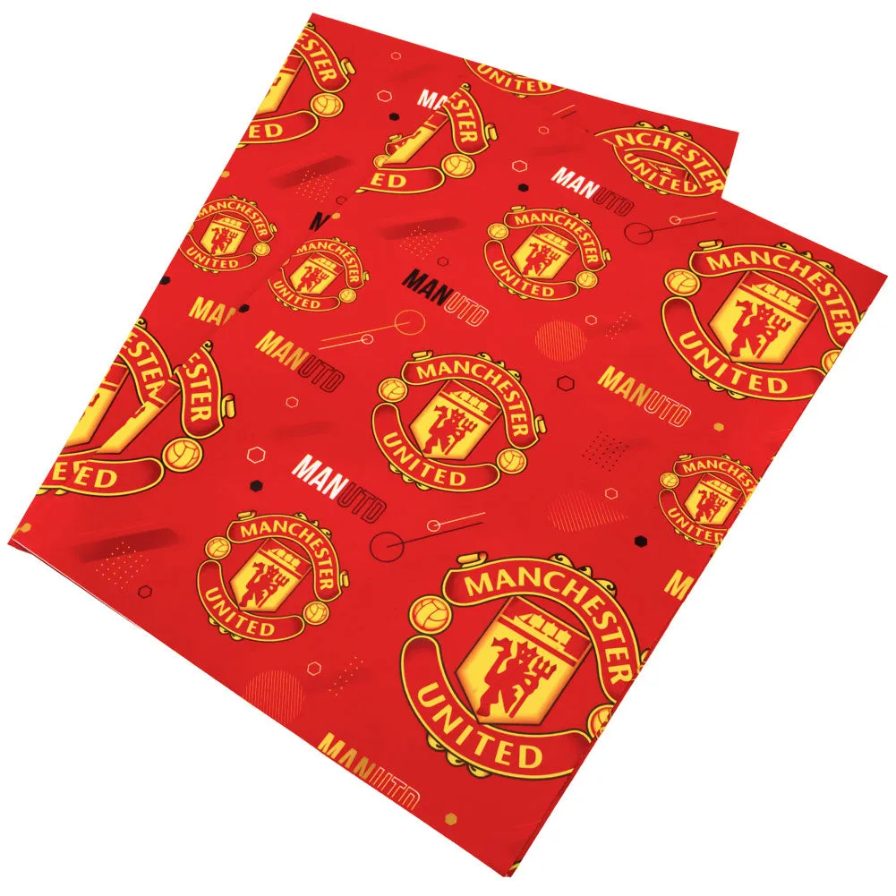 Manchester United FC Gift Wrap with Text