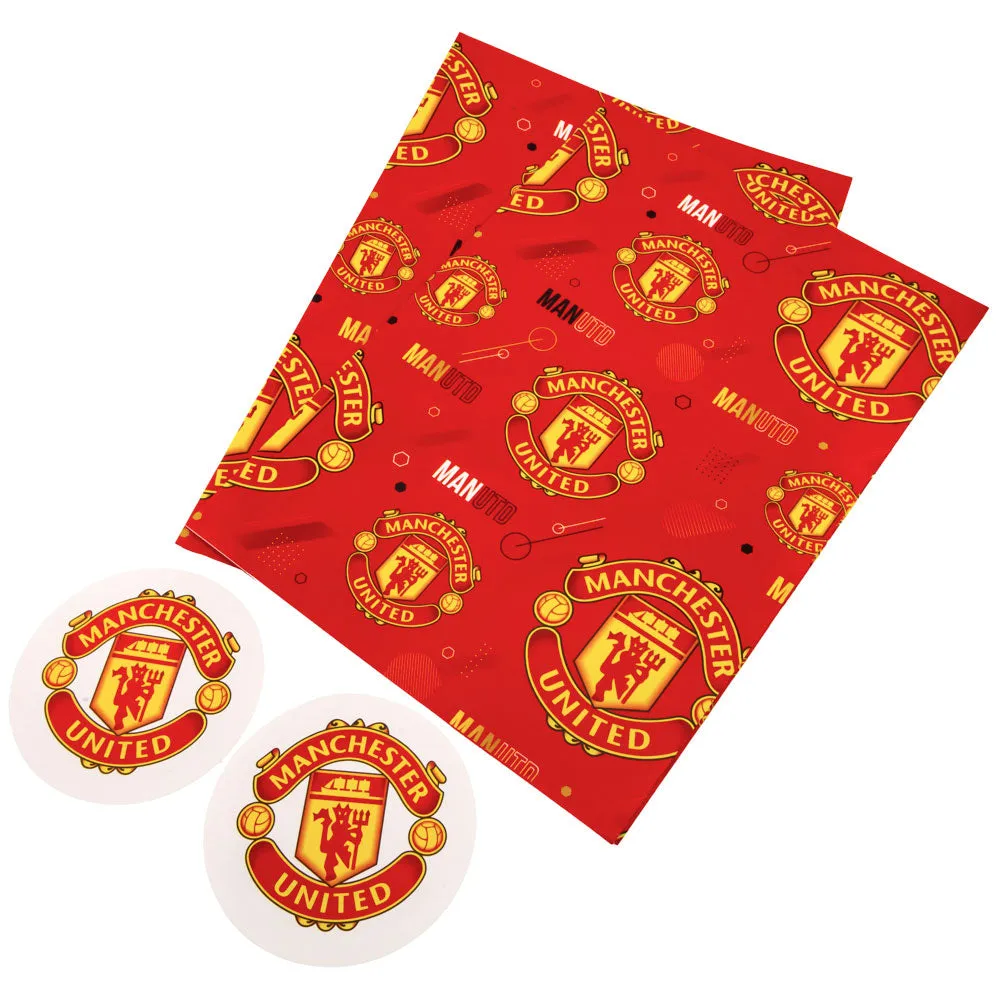 Manchester United FC Gift Wrap with Text