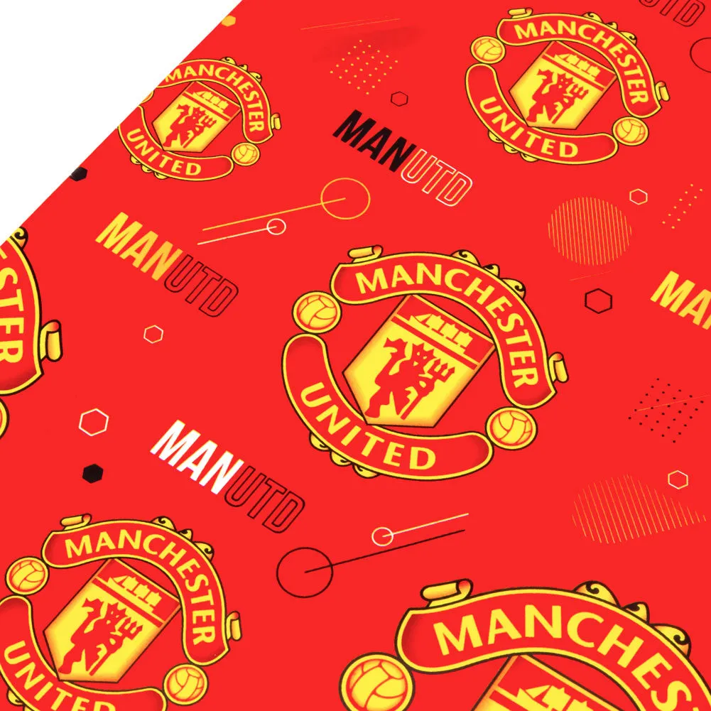 Manchester United FC Gift Wrap with Text