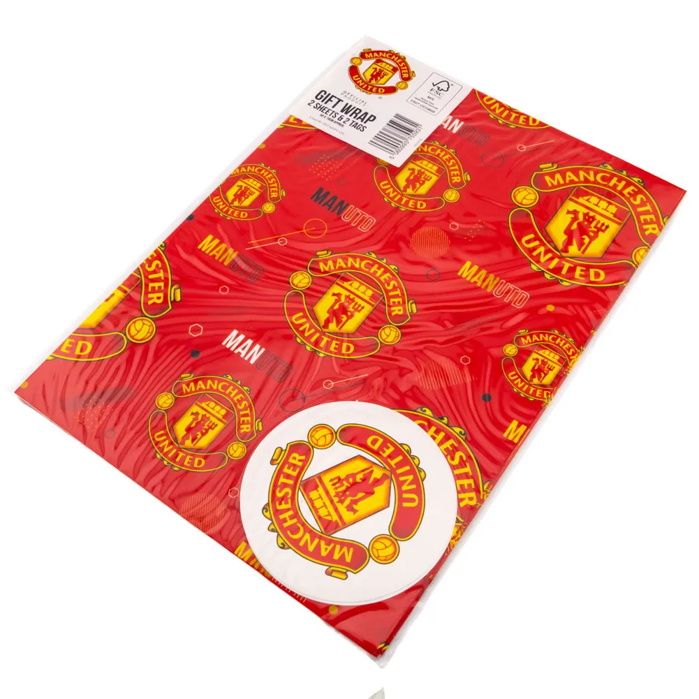 Manchester United FC Gift Wrap with Text