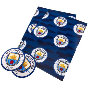 Manchester City FC Gift Wrap with Text